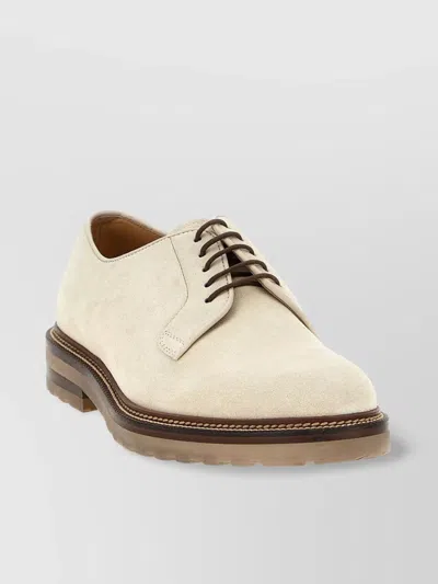 BRUNELLO CUCINELLI LACE-UP SUEDE DERBY SHOES