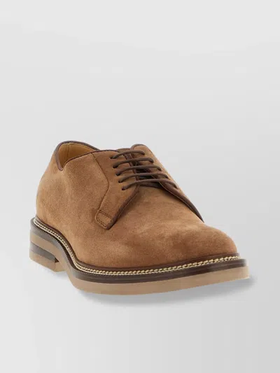 BRUNELLO CUCINELLI LACE-UP SUEDE DERBY SHOES