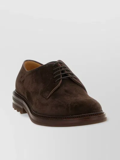 BRUNELLO CUCINELLI LACE-UP SUEDE DERBY SHOES