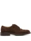 Brunello Cucinelli Suede Lace-up Shoes In C8832 Brown