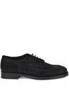 Brunello Cucinelli Almond Toe Lace-up Shoes In Black