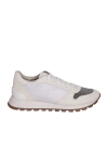 Brunello Cucinelli Women's Color-block Panelled Leather Sneakers In White