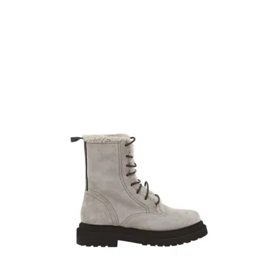 BRUNELLO CUCINELLI LACED ANKLE BOOTS