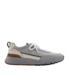 Brunello Cucinelli Low-top Lace-up Sneakers In Gray