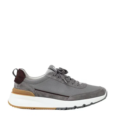 Brunello Cucinelli Laced Sneakers In Gray