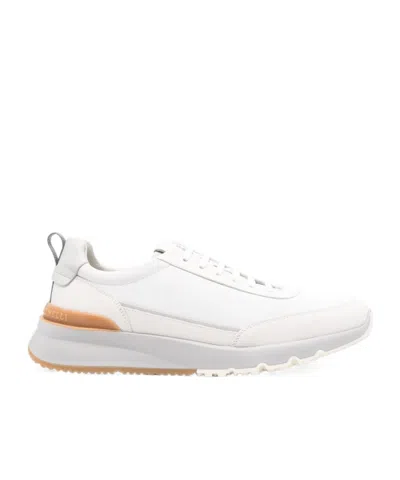 BRUNELLO CUCINELLI BRUNELLO CUCINELLI LOGO EMBOSSED LACE-UP SNEAKERS