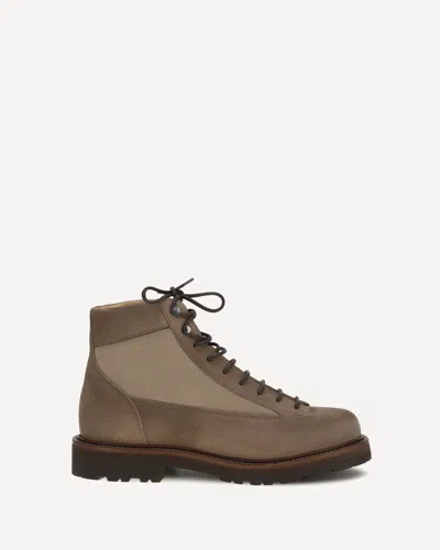Brunello Cucinelli Lace-up Ankle Boots In Brown