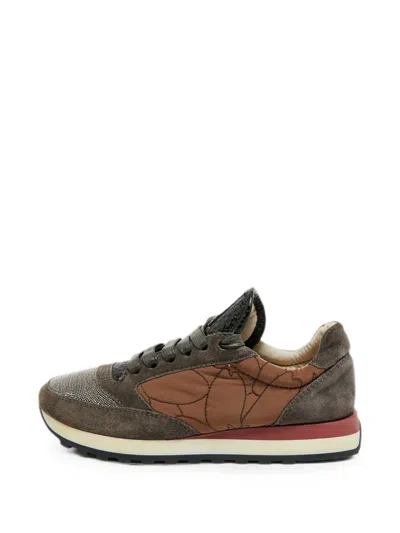 Pre-owned Brunello Cucinelli Lace-up Sneakers In Brown