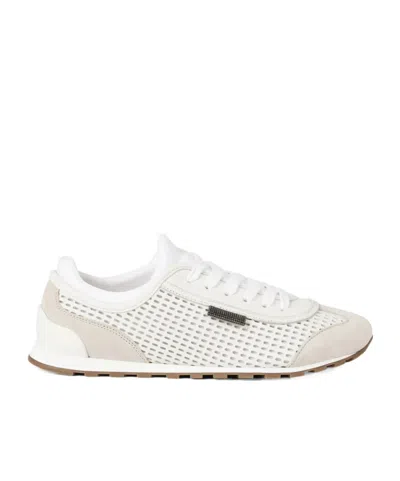Brunello Cucinelli Lace-up Sneakers In White