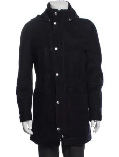 Pre-owned Brunello Cucinelli Lamb Fur Parka In Blue