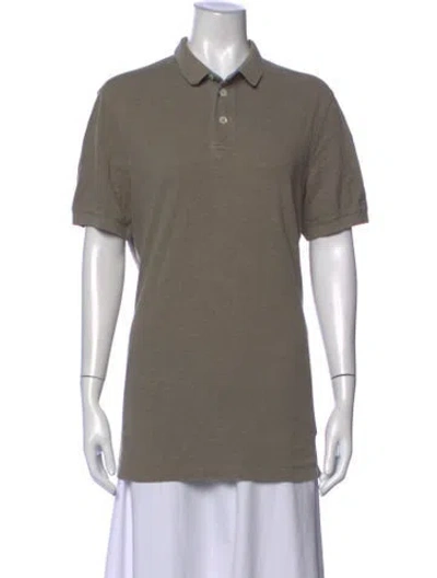 Pre-owned Brunello Cucinelli Lambswool Short Sleeve Polo In Green