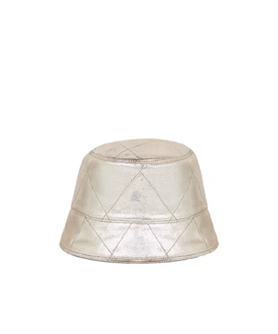 Brunello Cucinelli Lamé Bucket Hat In White