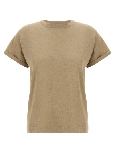 Brunello Cucinelli Lamé Cashmere T-shirt