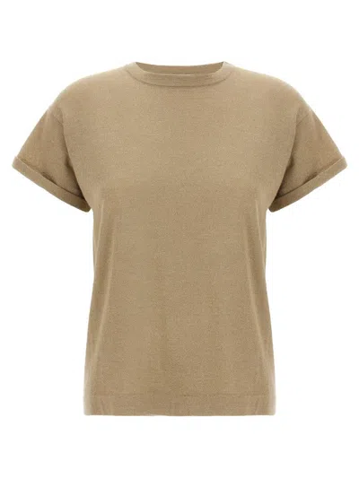 Brunello Cucinelli Lamé Cashmere T-shirt