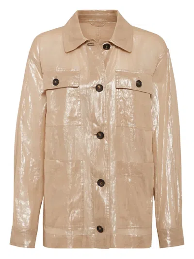 BRUNELLO CUCINELLI LAMÉ COTTON JACKET