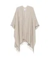 Brunello Cucinelli Linen Cape In Nude