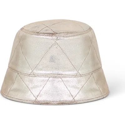 BRUNELLO CUCINELLI BRUNELLO CUCINELLI LAMÉ NAPPA BUCKET HAT