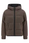 Brunello Cucinelli Lame Wool Down Jacket Puffer Jackets Brown In Animal Print