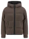 Brunello Cucinelli Lame Wool Down Jacket Puffer Jackets Brown In Brown