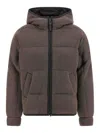Brunello Cucinelli Lame Wool Down Jacket In Brown
