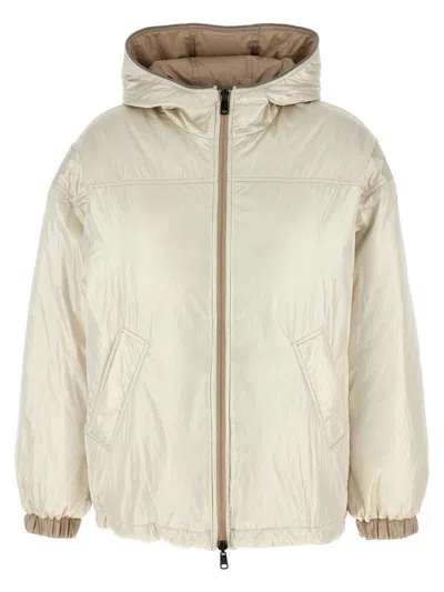 BRUNELLO CUCINELLI BRUNELLO CUCINELLI LAMINATED REVERSIBLE DOWN JACKET