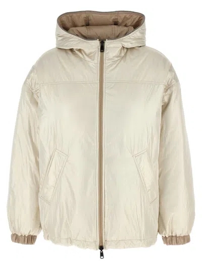 BRUNELLO CUCINELLI BRUNELLO CUCINELLI LAMINATED REVERSIBLE DOWN JACKET