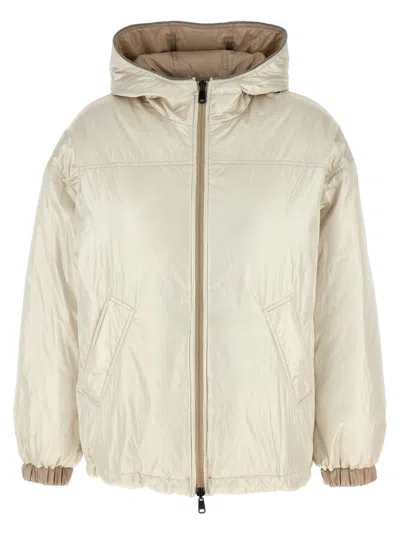 BRUNELLO CUCINELLI BRUNELLO CUCINELLI LAMINATED REVERSIBLE DOWN JACKET