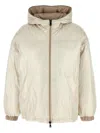 Brunello Cucinelli Water-resistant Taffeta Down Jacket In Beige