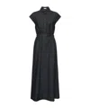 Brunello Cucinelli Denim-effect Twill Maxi Dress With Monili Detailing