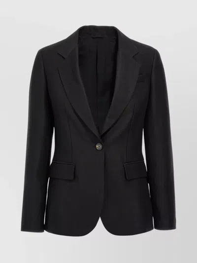 BRUNELLO CUCINELLI LAPEL FLAP POCKET BLAZER