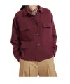 Brunello Cucinelli Lapel Long Sleeve Casual Jacket In Burgundy