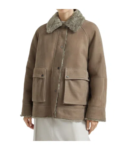 Brunello Cucinelli Lapel Long Sleeve Cotton Coat