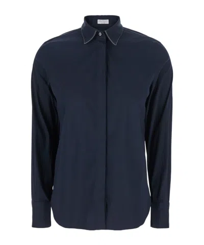BRUNELLO CUCINELLI BRUNELLO CUCINELLI LONG SLEEVED BUTTONED SHIRT