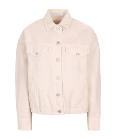 BRUNELLO CUCINELLI LAPEL LONG SLEEVE SHIRT