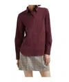 Brunello Cucinelli Lapel Long Sleeve Shirt In Red
