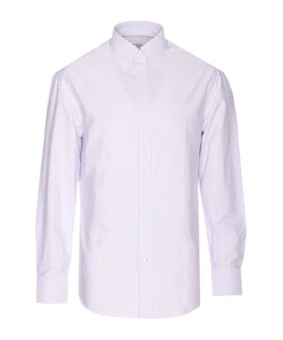 BRUNELLO CUCINELLI BRUNELLO CUCINELLI STRIPED POPLIN BASIC FIT SHIRT