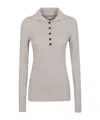 Brunello Cucinelli Lapel Long Sleeve Sweater In Gray