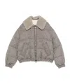 Brunello Cucinelli Lapel Long-sleeved Cotton Coat In Gray