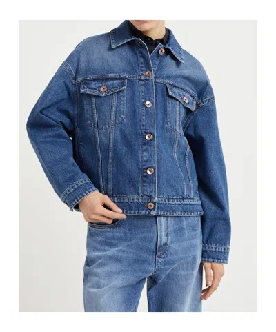 BRUNELLO CUCINELLI BRUNELLO CUCINELLI STRAIGHT HEM OVERSIZED DENIM JACKET