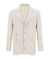 Brunello Cucinelli Lapel Long-sleeved Suit Coat In White