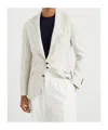 Brunello Cucinelli Lapel Long-sleeved Suit Coat In White