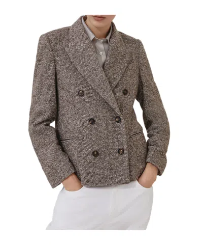 BRUNELLO CUCINELLI LAPEL LONG-SLEEVED SUIT JACKET