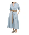Brunello Cucinelli Lapel Short Sleeve Dress In Blue