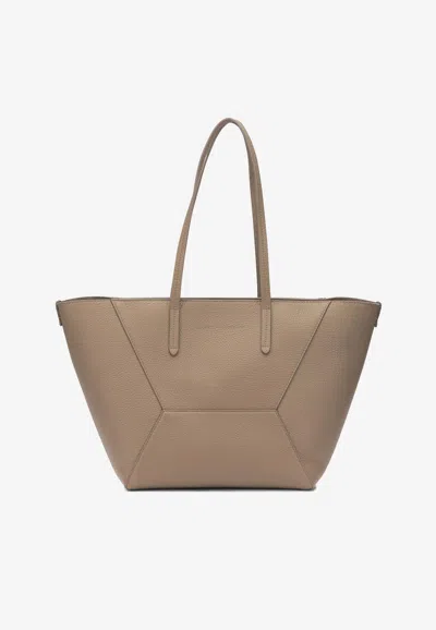 Brunello Cucinelli Large Bc Duo Leather Tote Bag In Brown