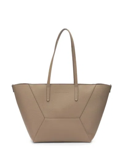 Brunello Cucinelli Large Bc Duo Leather Tote Bag In Brown