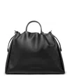 Brunello Cucinelli Large Soft Leather Mellow Shopper Bag In Black