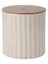 Brunello Cucinelli Large Scented Candle In Ridged Ceramic Vessel With Walnut Wood Lid In Neutral