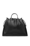 Brunello Cucinelli Large Soft Leather Mellow Shopper Bag In Black