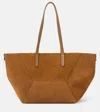 Brunello Cucinelli Large Suede Tote Bag In Brown
