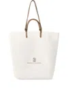 Brunello Cucinelli Large Tote Bag In White